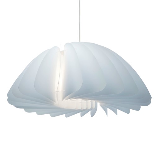 Primrose Twist great lamp for cosy interiors. White lampshade. Modern shape.