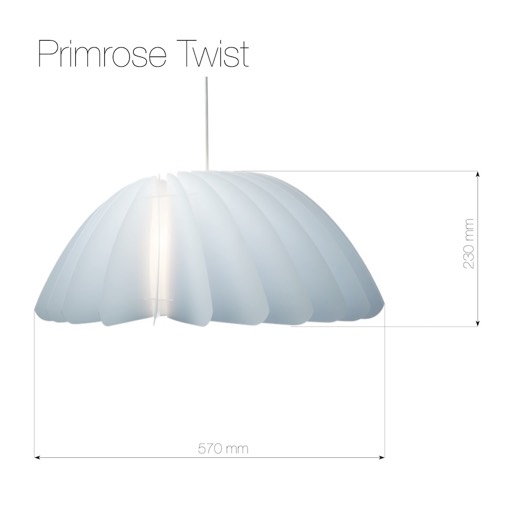 Primrose Twist lampshade - measurements